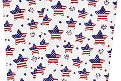 Fourth of July Patriotic Kitchen Towels American Flag Star Microfiber Cleaning Cloths Set of 2..
