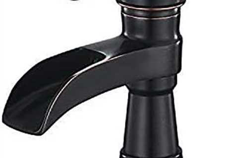 BWE Bathroom Sink Faucet Oil Rubbed Bronze with Supply Line Lead-Free Single Handle Single Hole..