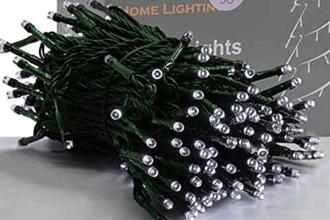 HOME LIGHTING 66ft Christmas Decorative Mini Lights, 200 LED Green Wire Fairy Starry String Lights..