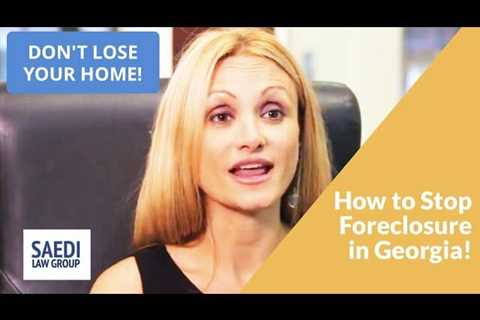 How Can You Stop A #Foreclosure in #Georgia?