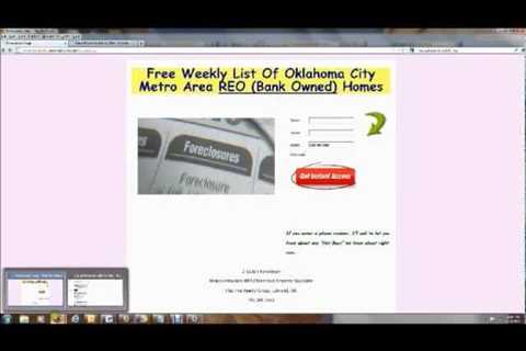 Oklahoma City Area Foreclosures Free Weekly List