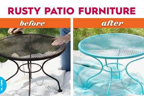 How to Paint & Fix Up Rusty Patio Furniture | Basics | Better Homes & Gardens