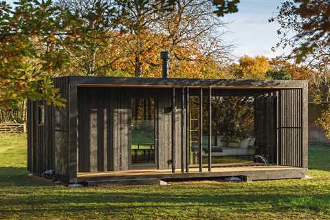 These Tiny See-Through Cabins Are Made of Charred, Waxed, and Recycled Wood