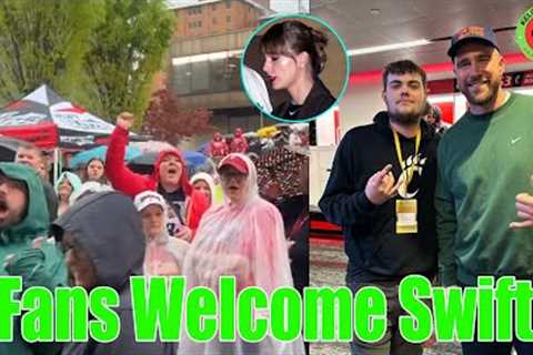 OMG! Fans are flocking to Fifth Third Arena to welcome Taylor Swift and the Kelce family