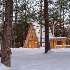 Their Tiny A-Frame Cabin Is Made of Timber Sourced On-Site