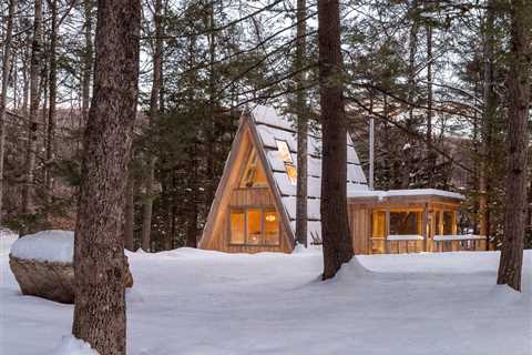 Their Tiny A-Frame Cabin Is Made of Timber Sourced On-Site