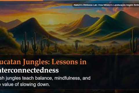 Nature's Wellness Lab: How Mexico's Landscapes Inspire Better Living
