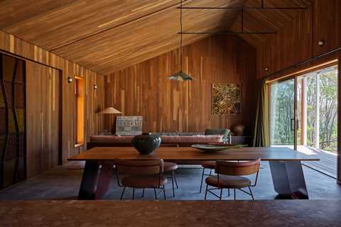 Burnt-Orange Corrugated Steel Clads This Australian Saltbox House